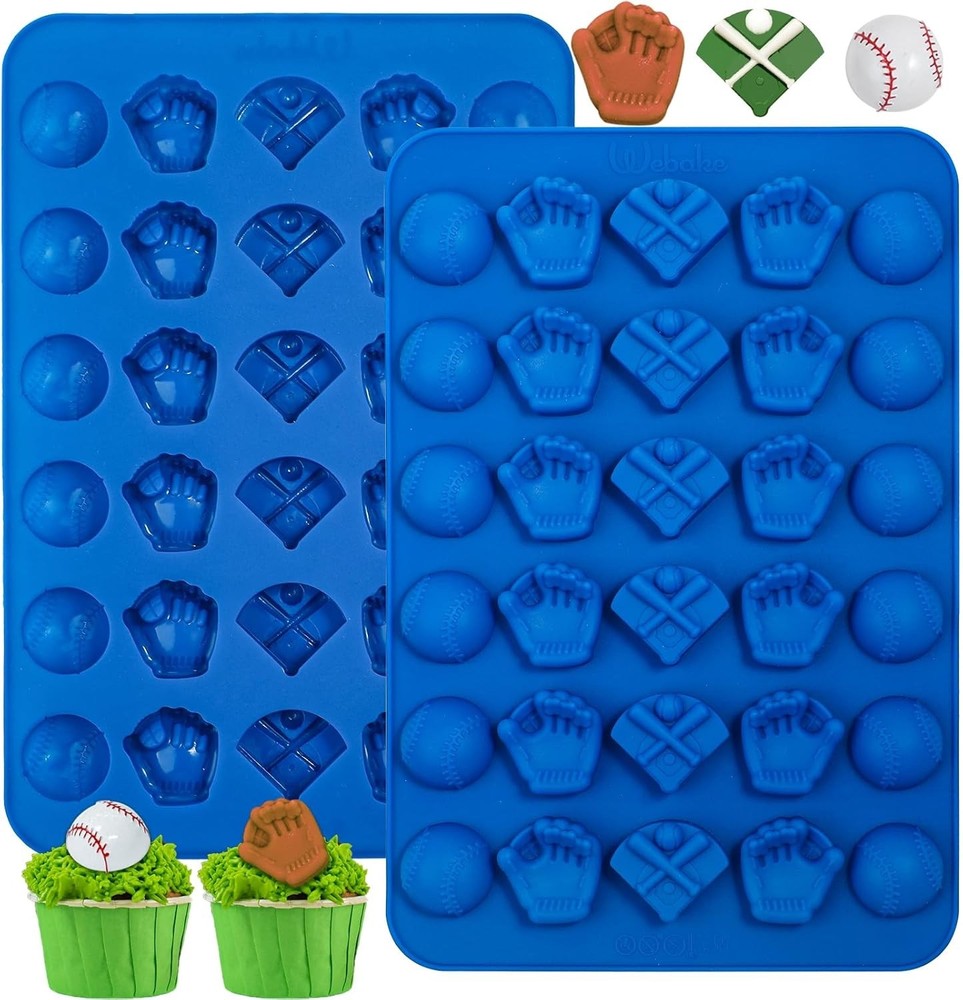 2pc Baseball Chocolate Silicone Mold