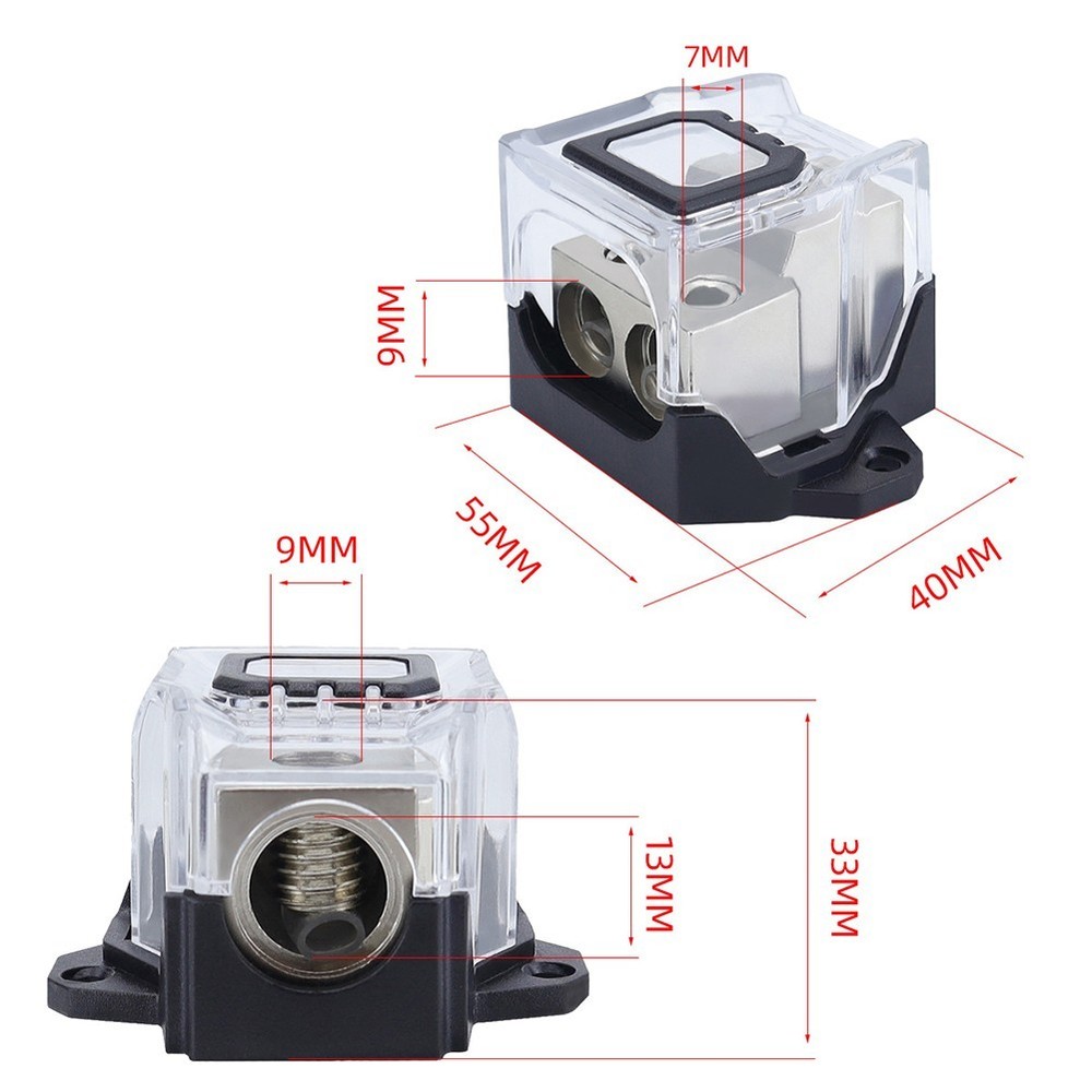 Easy Installation 2 Way Power Distribution Block with Secure Connection