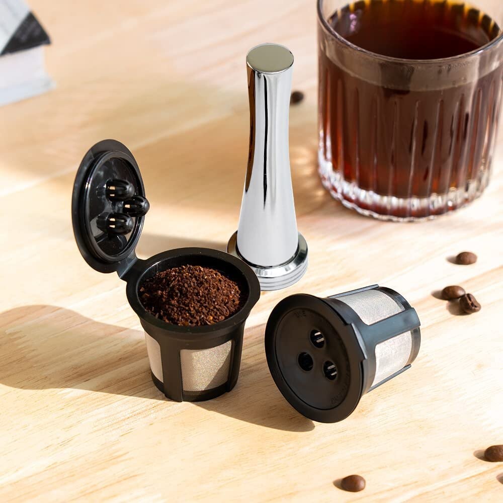 3 PACK Ninja Dual Brew Reusable Refillable K Cup Coffee Mesh Filter Pods