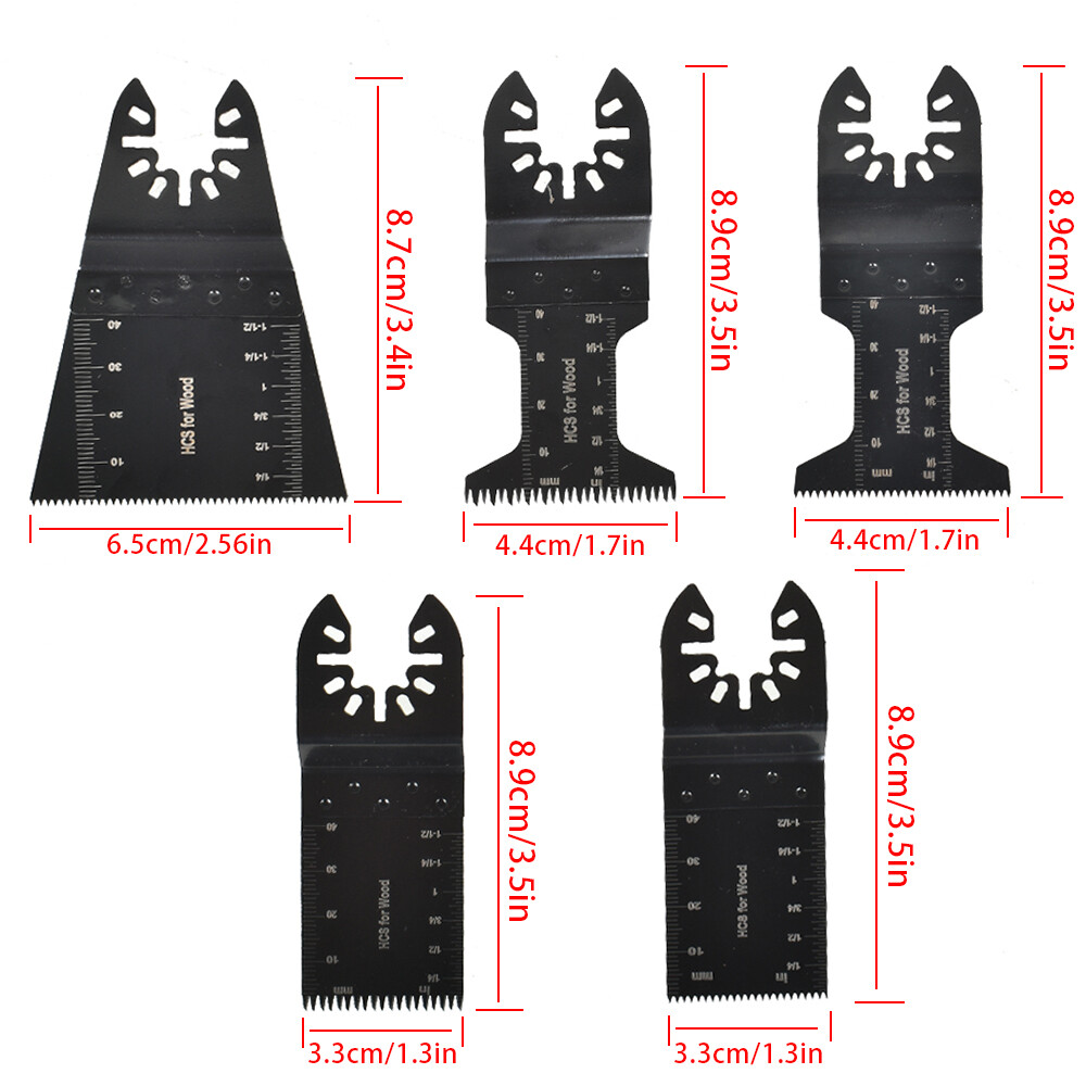 40Pcs Oscillating Tool Accessories Kit Universal Metal Wood Multitool Saw Blades
