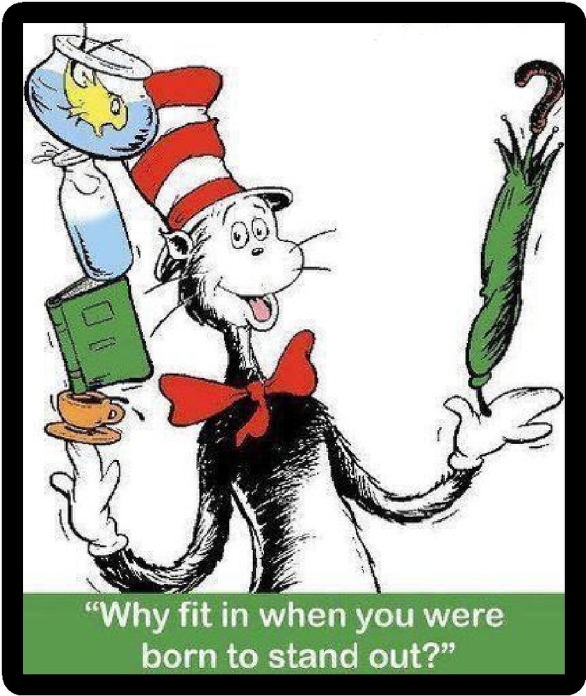 Dr. Suess Why Fit In Refrigerator Magnet