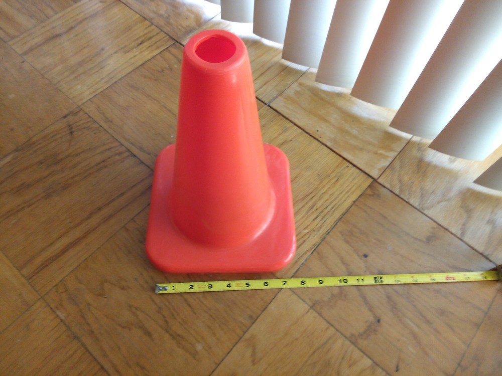 12 inches plastic safety cone orange
