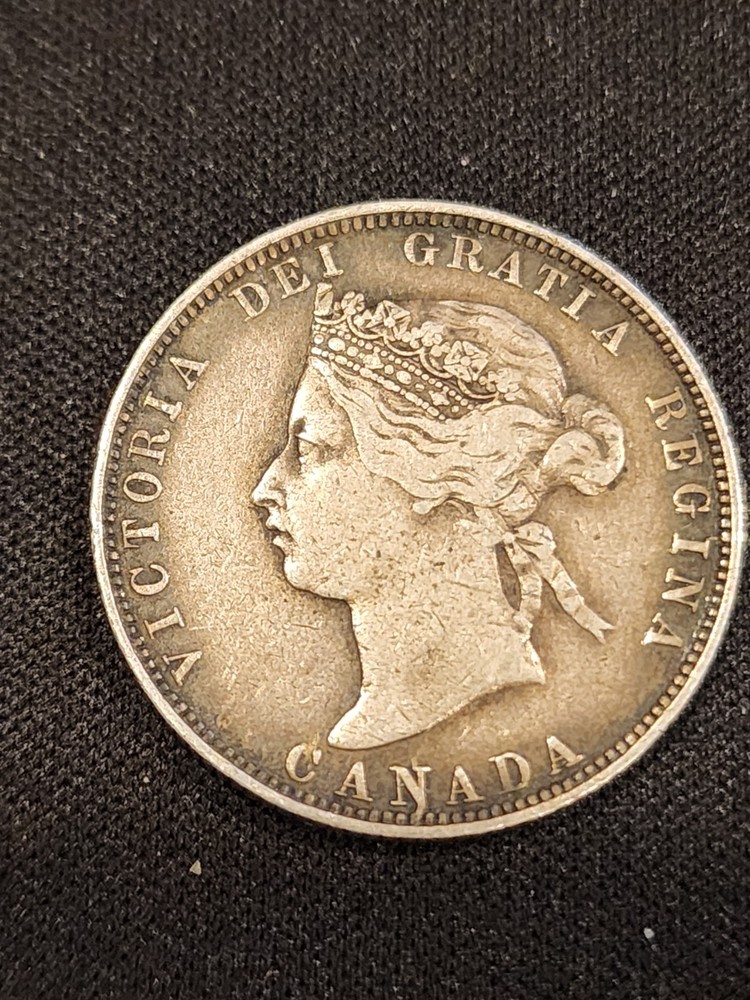 1871 Canada 25 Cents Silver Coin