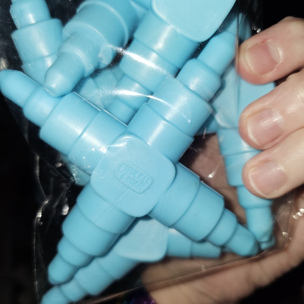 Set Of 6 Chuckle & Roar Blue Connector Replacement Pieces