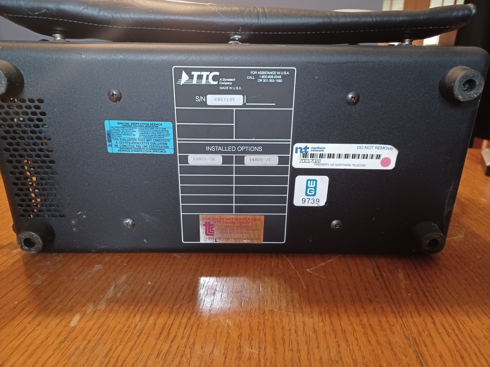 TTC Interceptor 1402S Communications Analyzer- w/Options, User's Guide