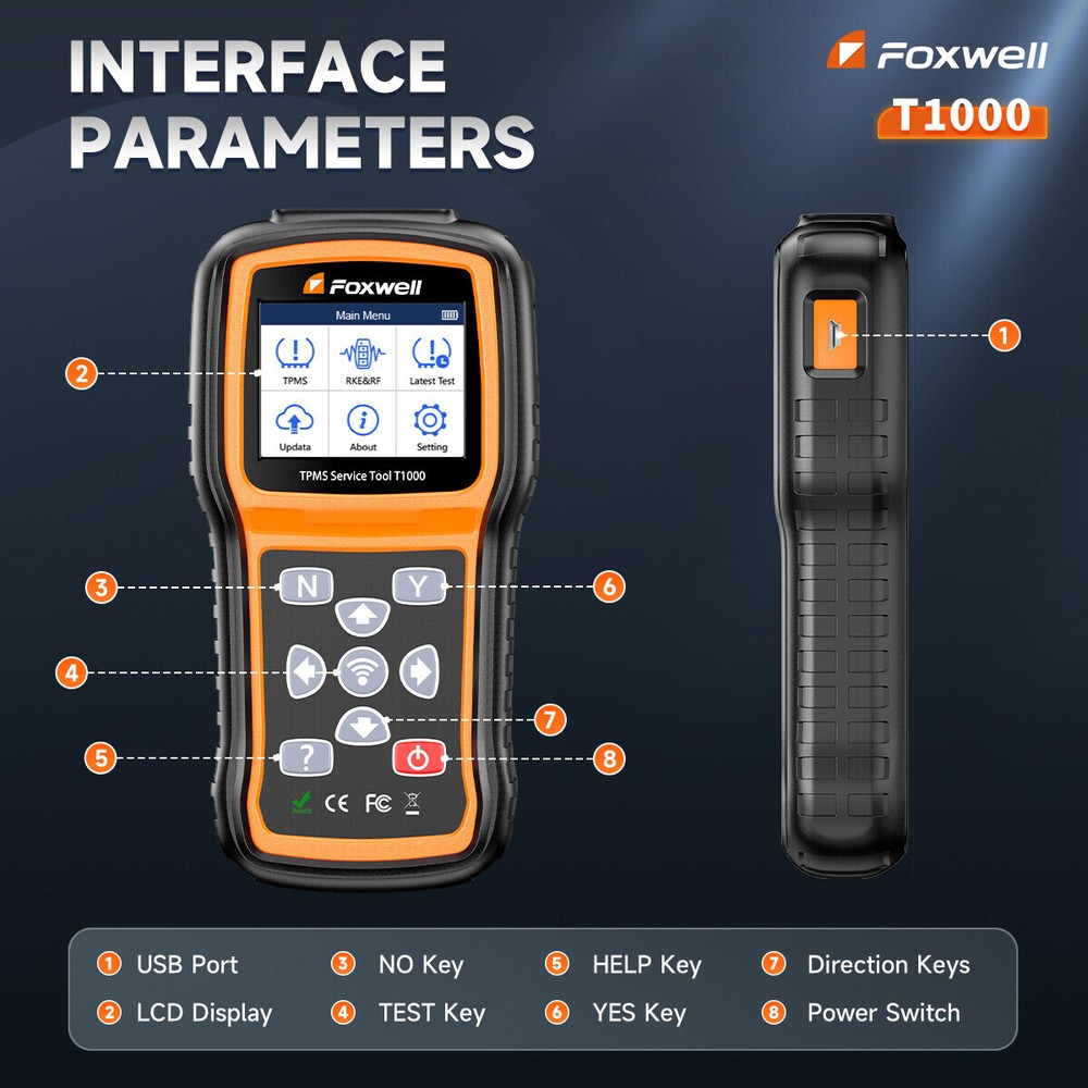 TPMS Programming Tool Tire Sensor Relearn Reset Activate Universal Diagnostic