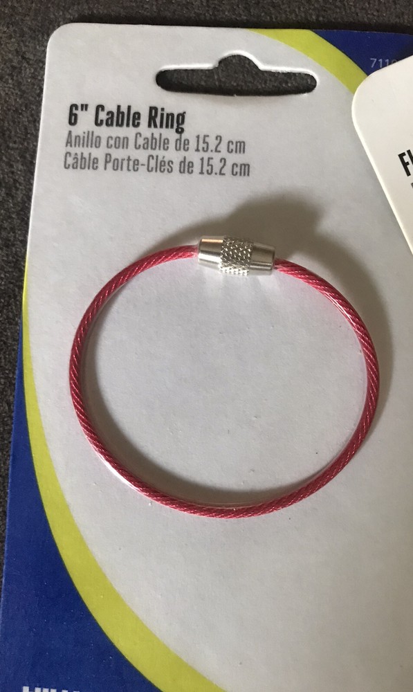 Flex Key Tags & 6” Cable Ring New in Package