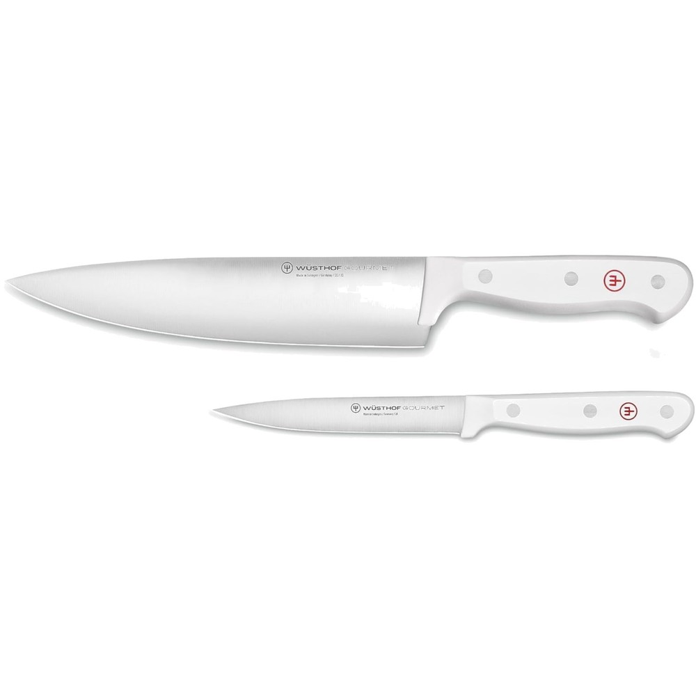 Gourmet White 2-Piece Chef's Knife Set