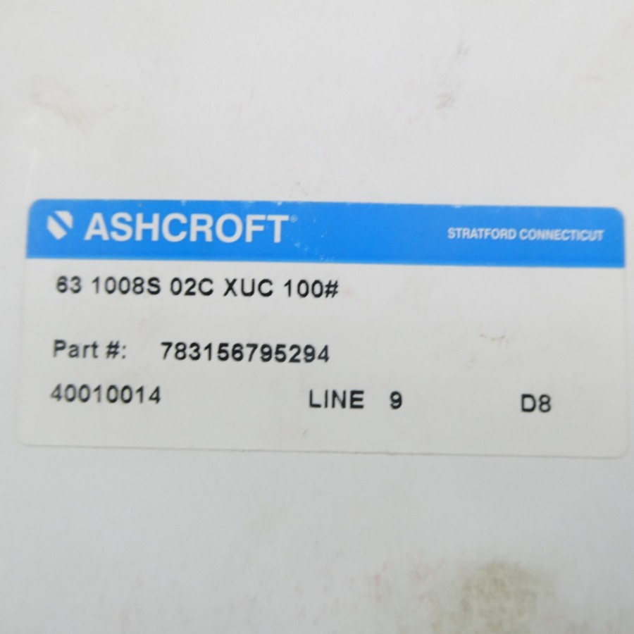 ASHCROFT 631008S02CXUC100# 100PSI NSMP