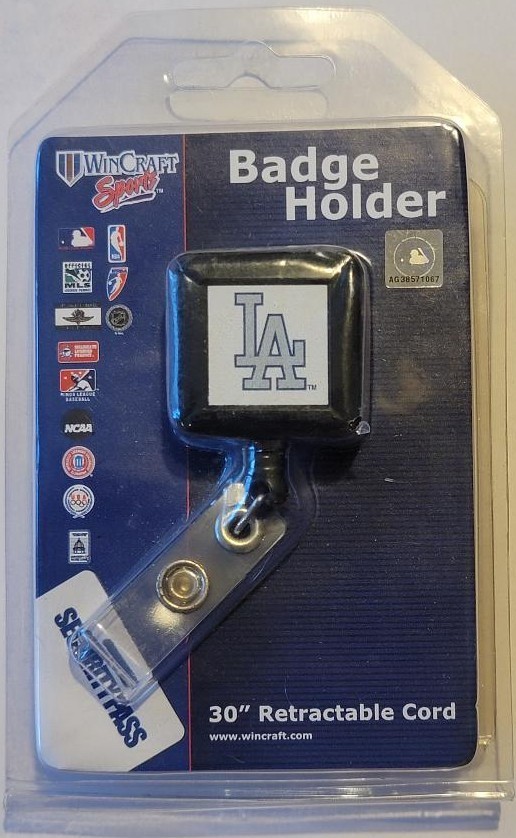 LA Dodgers Retractable Cord Badge Holder