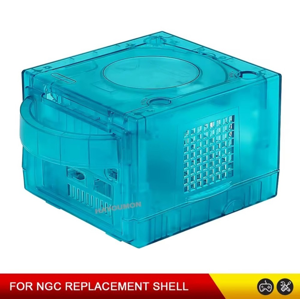 Gamecube Full Replacement Console Shell Housing Ice Blue Gameboy Player