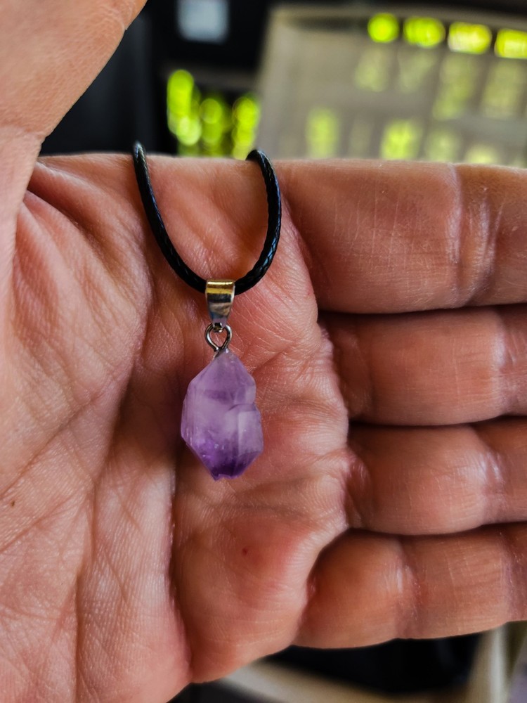 Raw Amethyst Pendant