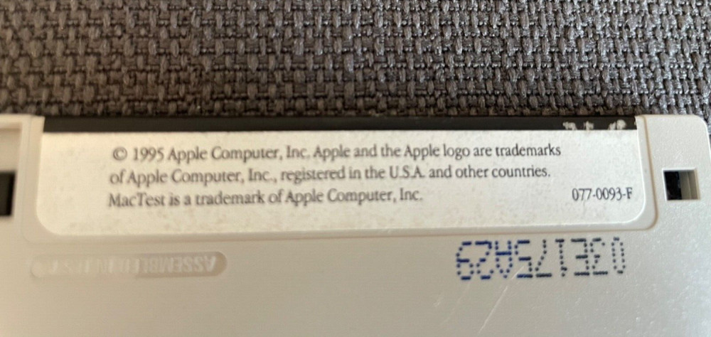 MacTest Pro Disk V6.0 Application Modules 1995 Macintosh Apple Computer-Untest