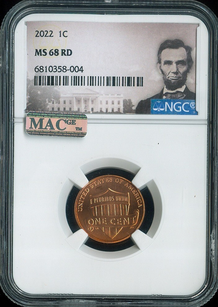 2022 Lincoln Cent NGC MS68 RD Quality