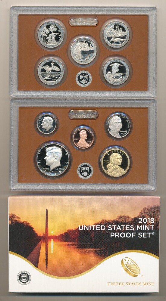 2018 Proof set - complete with box / COA - excellent condition