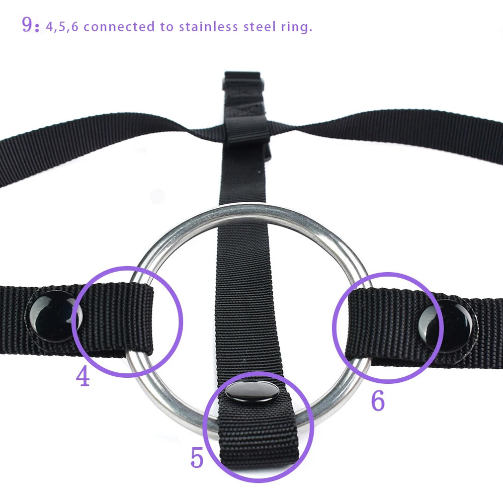 Adjustable Belt Harness For Strapon Player 4 Size Strap With Ring Wearable