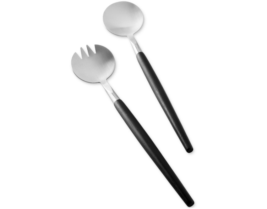 The Cellar 2-Pc. Wood & Metal Salad Server Set