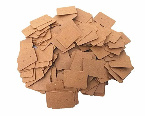 200pcs Kraft Paper Earring Display Earring Tags Ear Stud Card