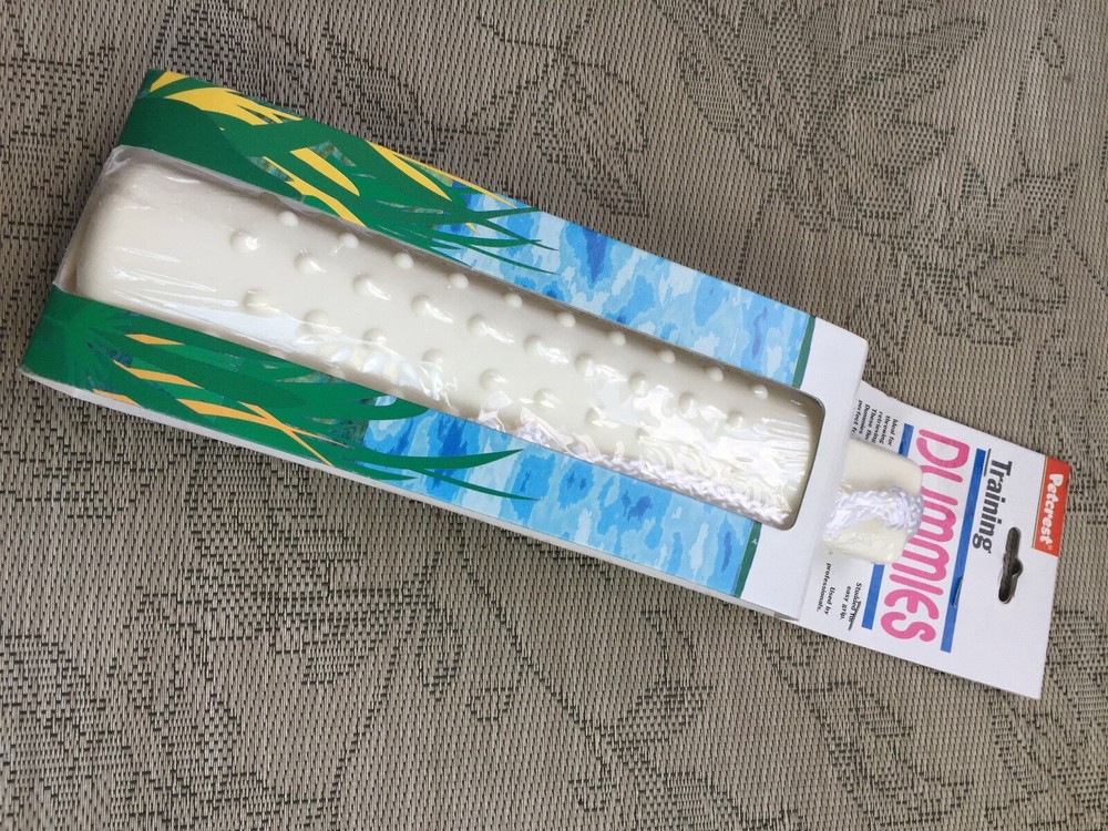 New Petcrest Training Plastic White Floating Dummies with Throw Rope 11x2 *