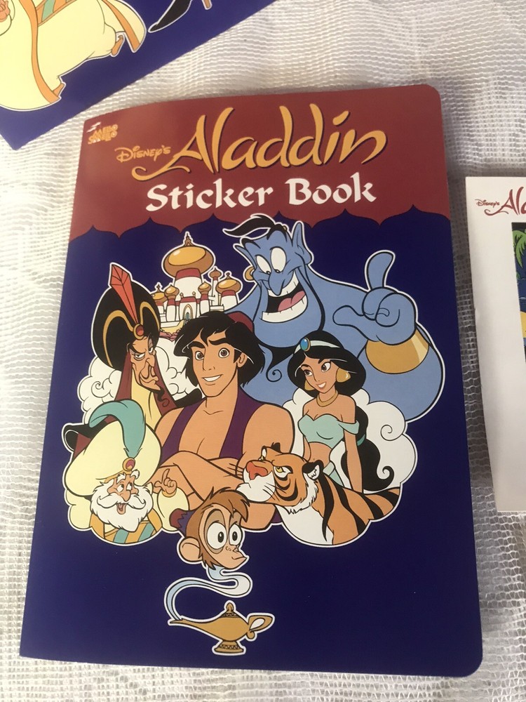 Disney's Aladdin Stickers OPENED- two sticker sheets missing