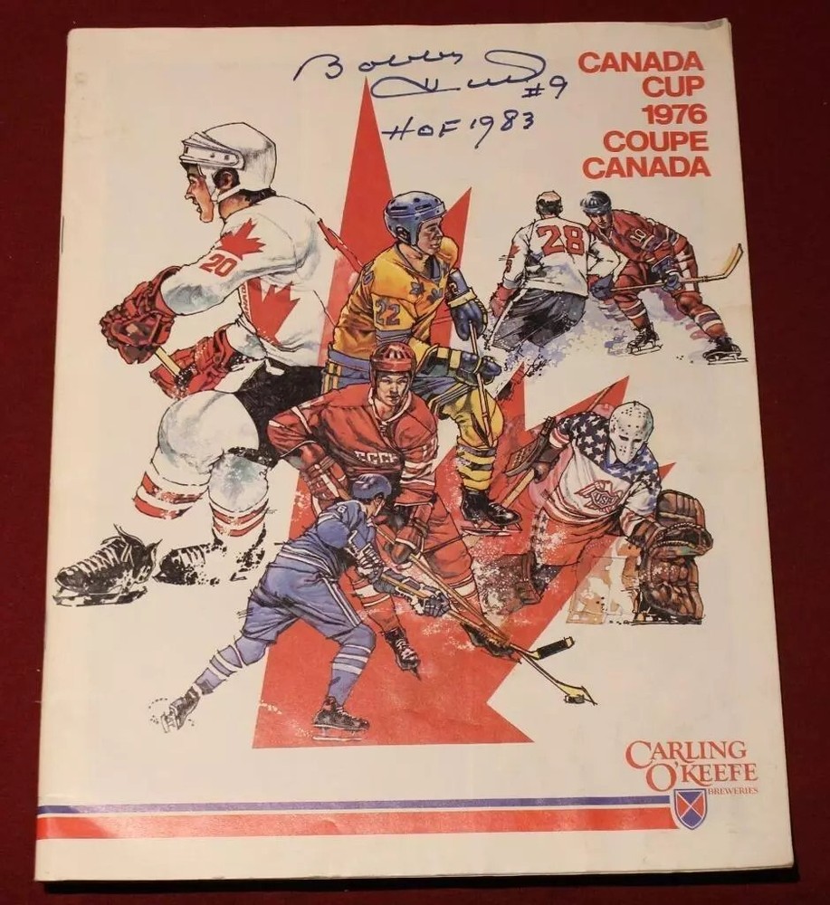 1976 Canada Cup Programs Signed Bobby Hull Guy Lafleur 2 Variations Ticket Stubs