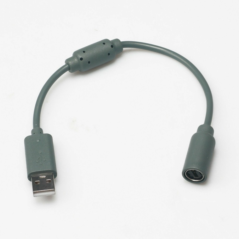 2x USB Breakaway Dongle Cable Cord Adapter For Xbox 360 PC Wired Controller