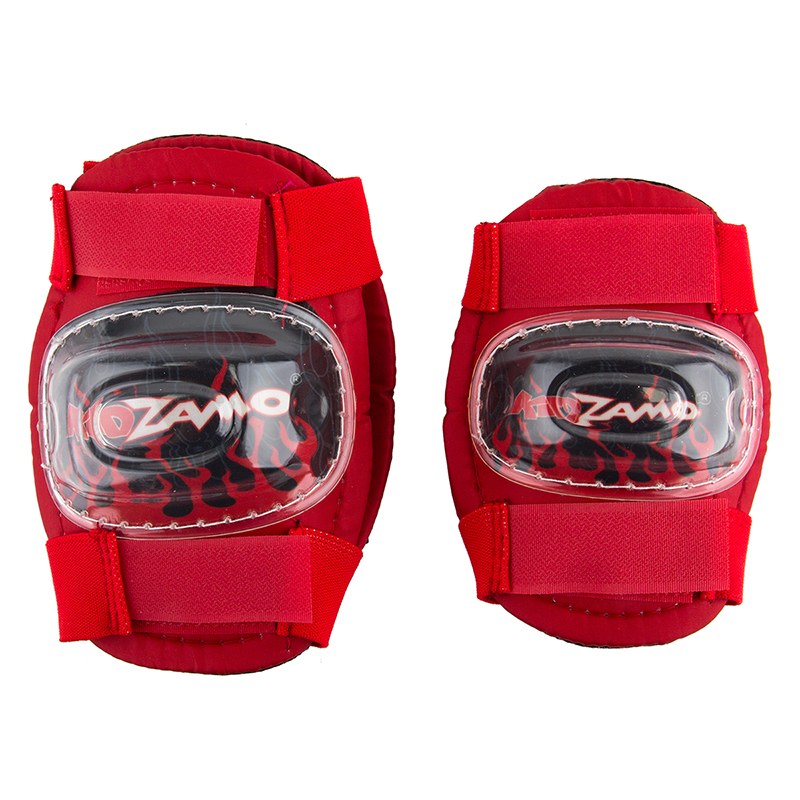 Kidzamo Bicycle Elbow/Kneepad Set- Red/Black Flame