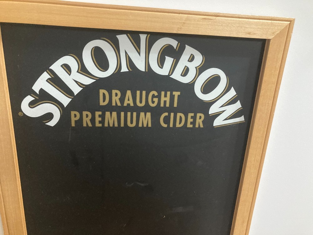 Strongbow Draught Premium Cider Framed Chalkboard Bar Display 291/2 x 151/2