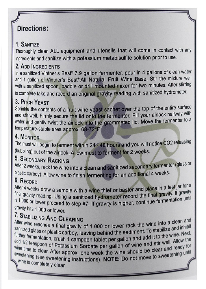 Vintner's Best Black Raspberry Fruit Wine Base-128 oz. Jug