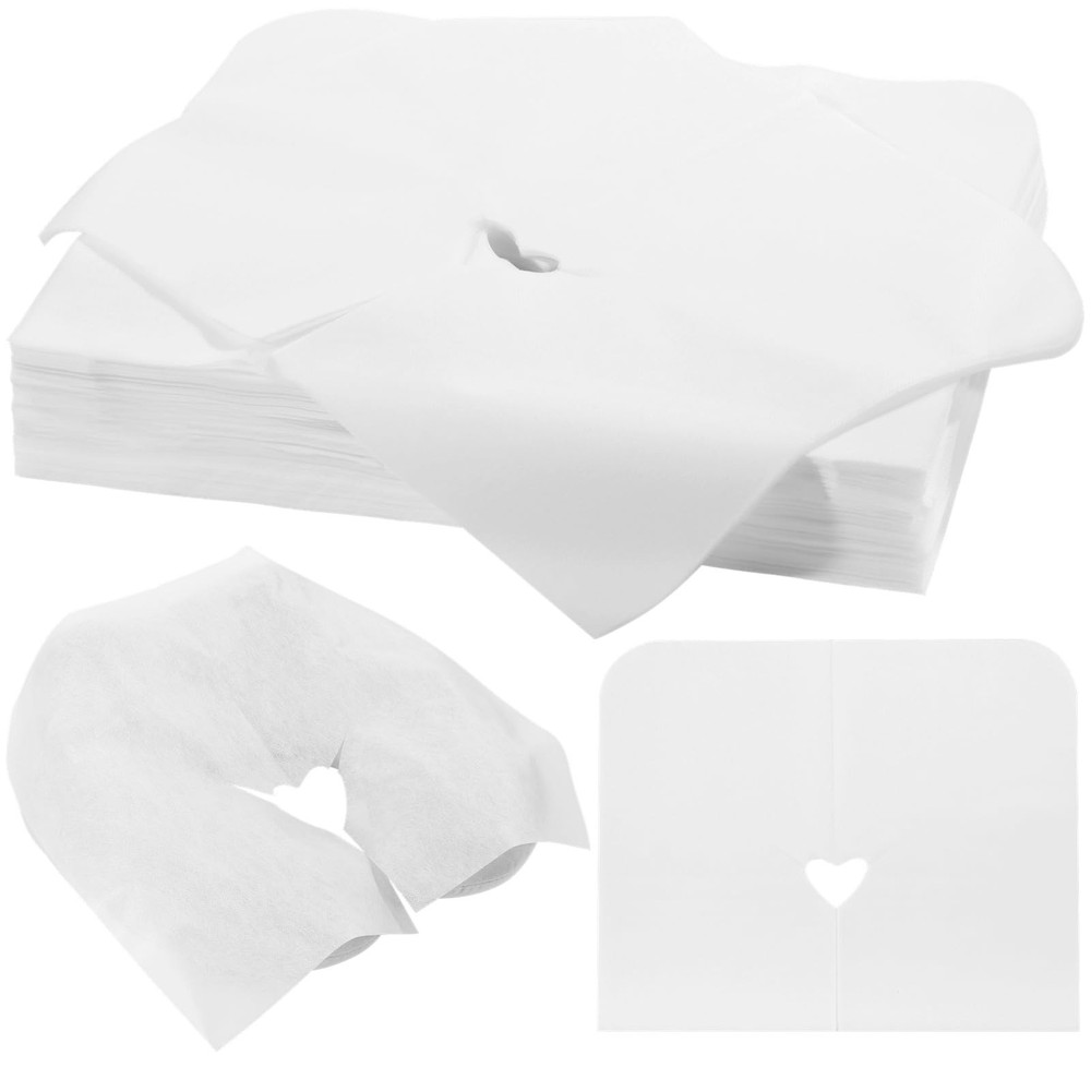 300PCS Disposable Face Cradle Covers, Disposable Massage Table Cover, Single ...
