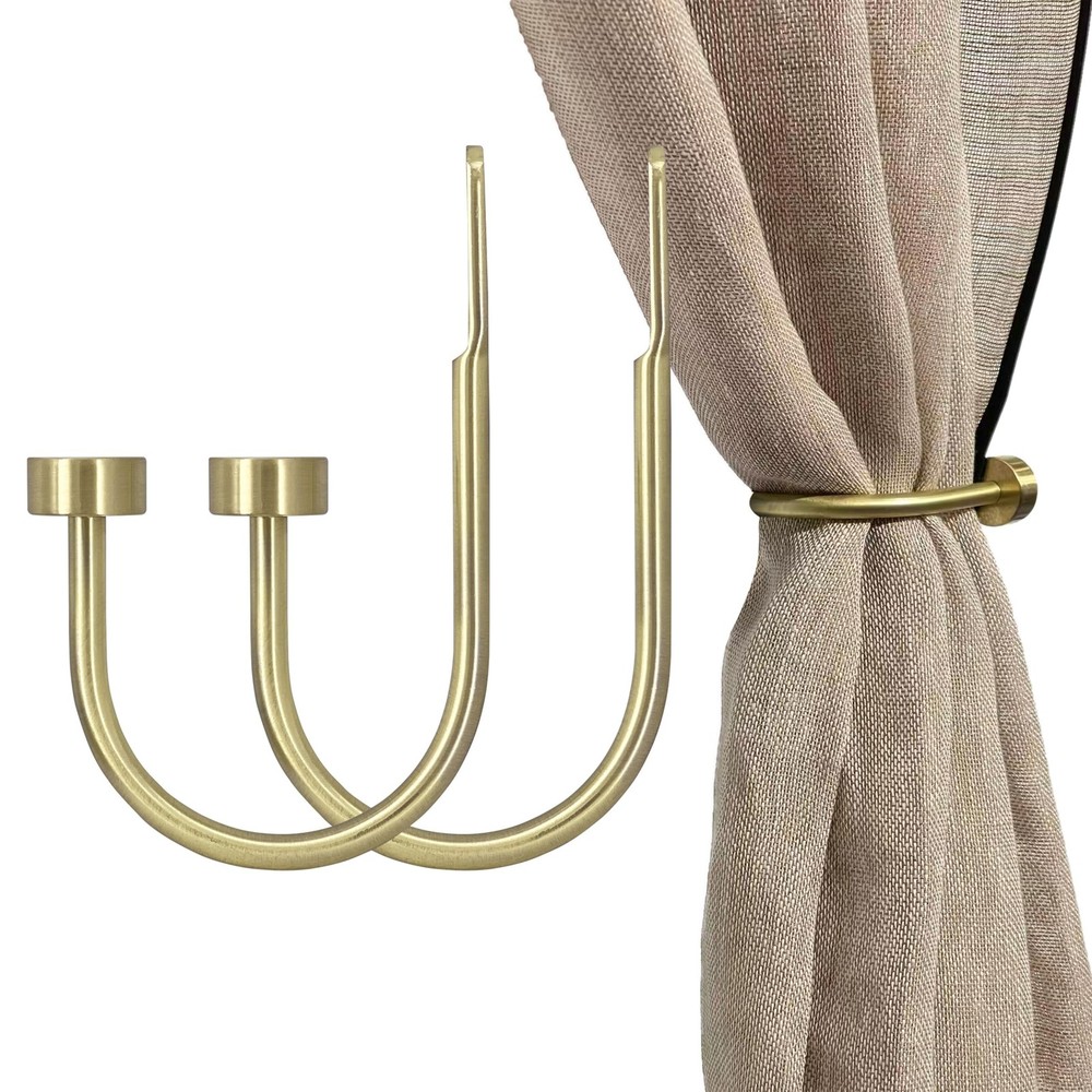 Quality Curtain Holdbacks, Solid Steel Curtain Holdback with Disk Finial,Elec...