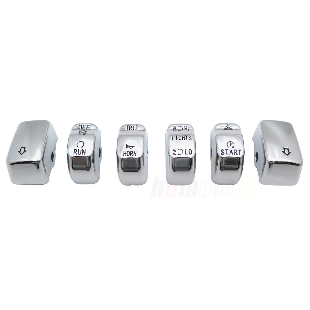 Switch Housing Buttons Caps Chrome For Harley 2011 Softail models (EXC FLSTSE)
