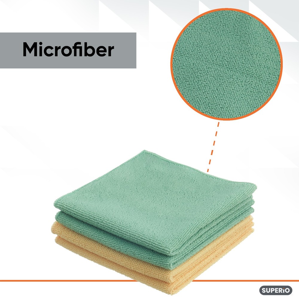 Superio Microfiber Cleaning Cloth 12''(8 Pack)