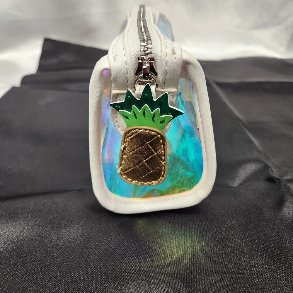 Cute Pineapple Zipper Pull Holographic Makeup Bag Cosmetics Case