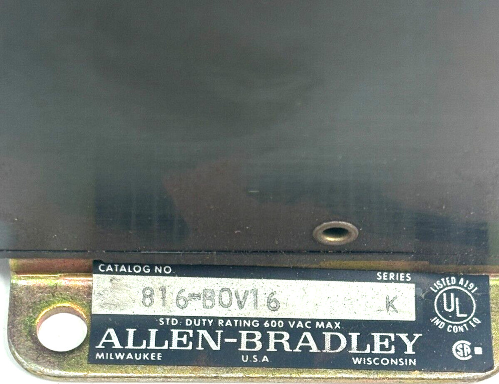ALLEN-BRADLEY SOLID SLATE OVERLOAD RELAY 816-BOV16 3 POLE