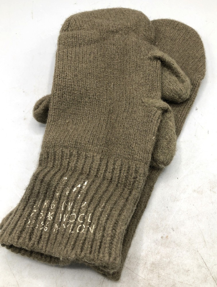 U.S. KOREAN WAR M-1948 WOOL TRIGGER MITTEN INSERTS W/ TRIGGER FINGER SIZE MEDIUM
