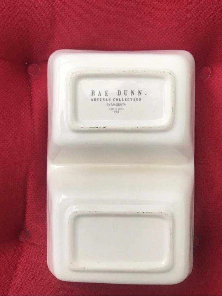 Rae Dunn Ceramic Desk Organizer Tray Stash Keep White
