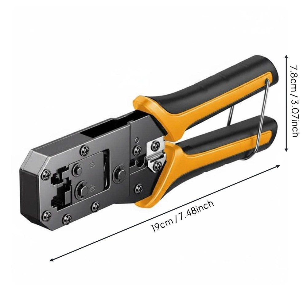 RJ45 Crimping Tool Ergonomic Handle Network Cable Safety Lock