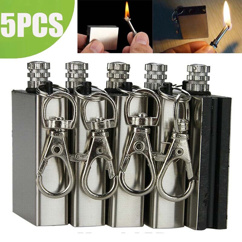 5pcs Waterproof Match Permanent Lighter Striker Fire Starter Emergency Survival
