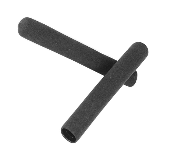 8" Snowmobile Soft Handlebar Grips Pair Black Compatible w Hand Warmers & Hooks