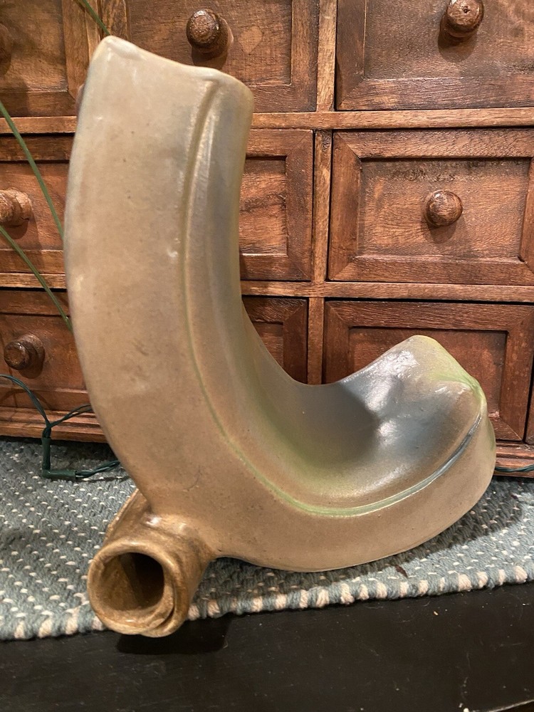 Unique Handmade Art Pottery Abstract Design Planter With Etchings