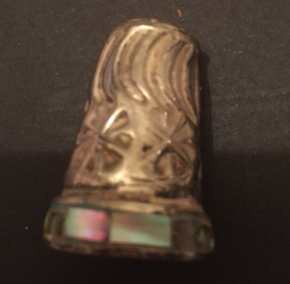 Mexican Vintage Silver Thimbles X 2