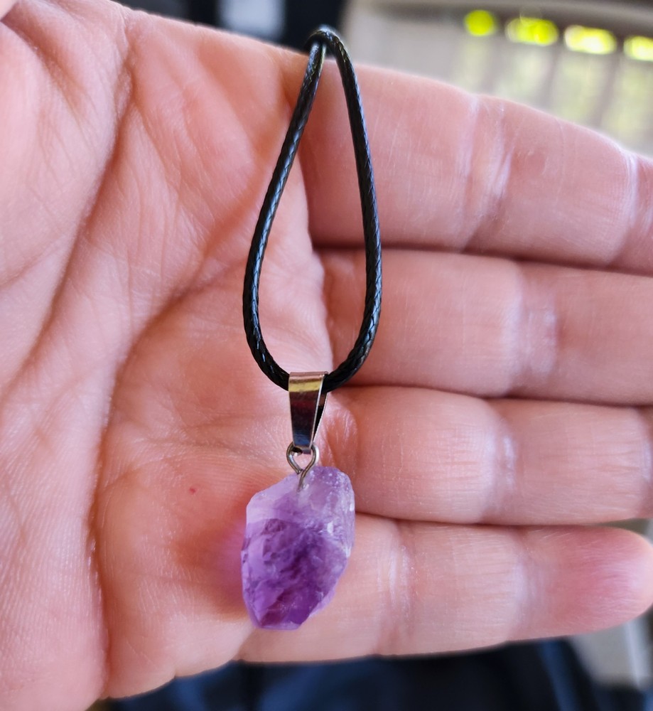 Raw Amethyst Pendant