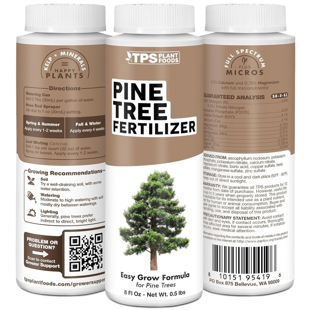 Pine Tree Fertilizer, Complete Liquid Pine Tree Plant Food, 8 oz (250mL)