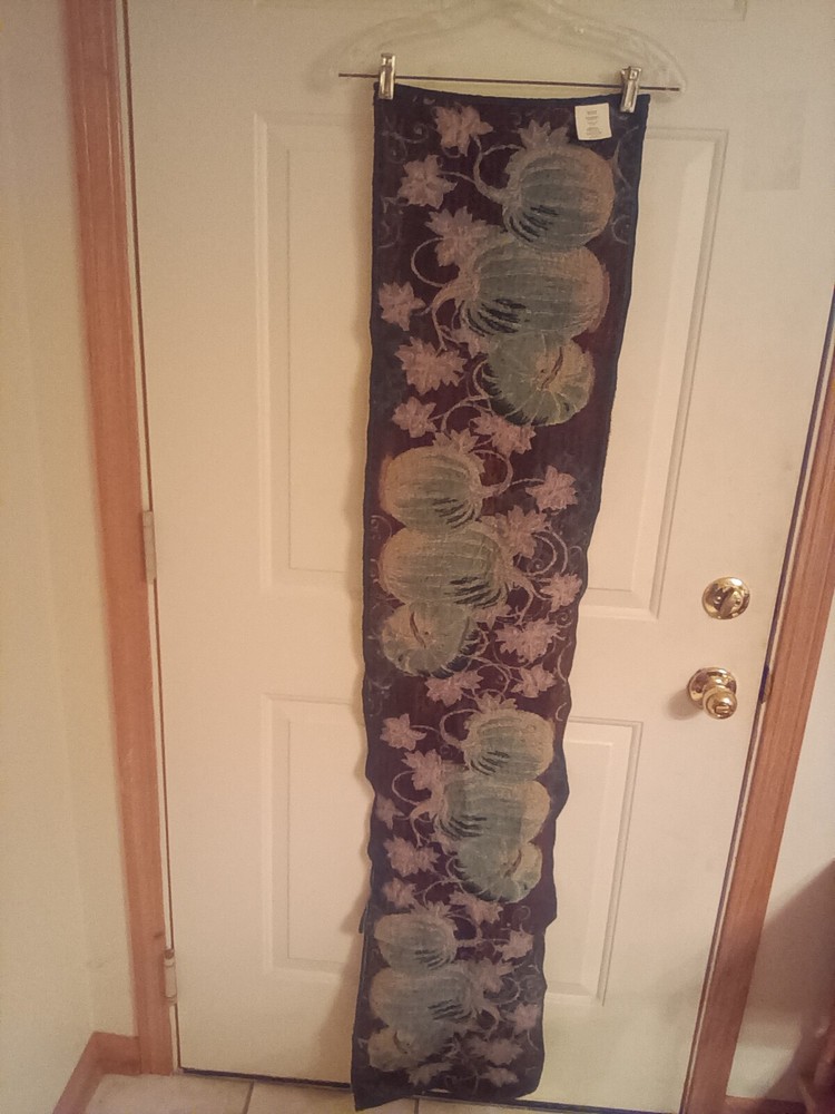 Halloween Fall table runner from CVS pumpkins polyester 61" x 13"