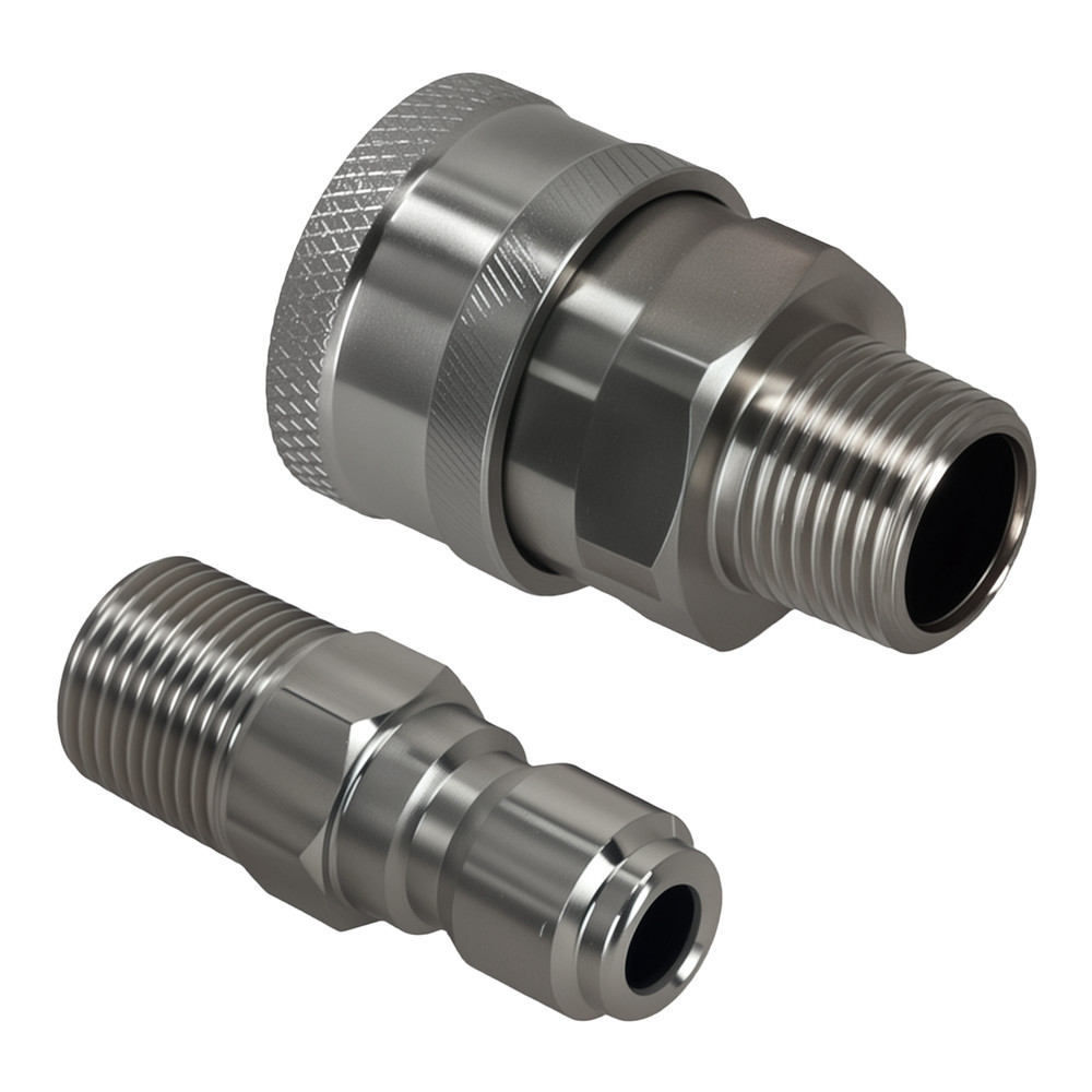 Pressure Washer 3/8" NPT Quick Connect Adapter Set Stainless Socket Plug 4x