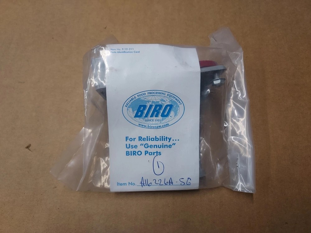 Biro OEM A16226A-SG Switch, Pushbutton, Start/Stop, Green/Red