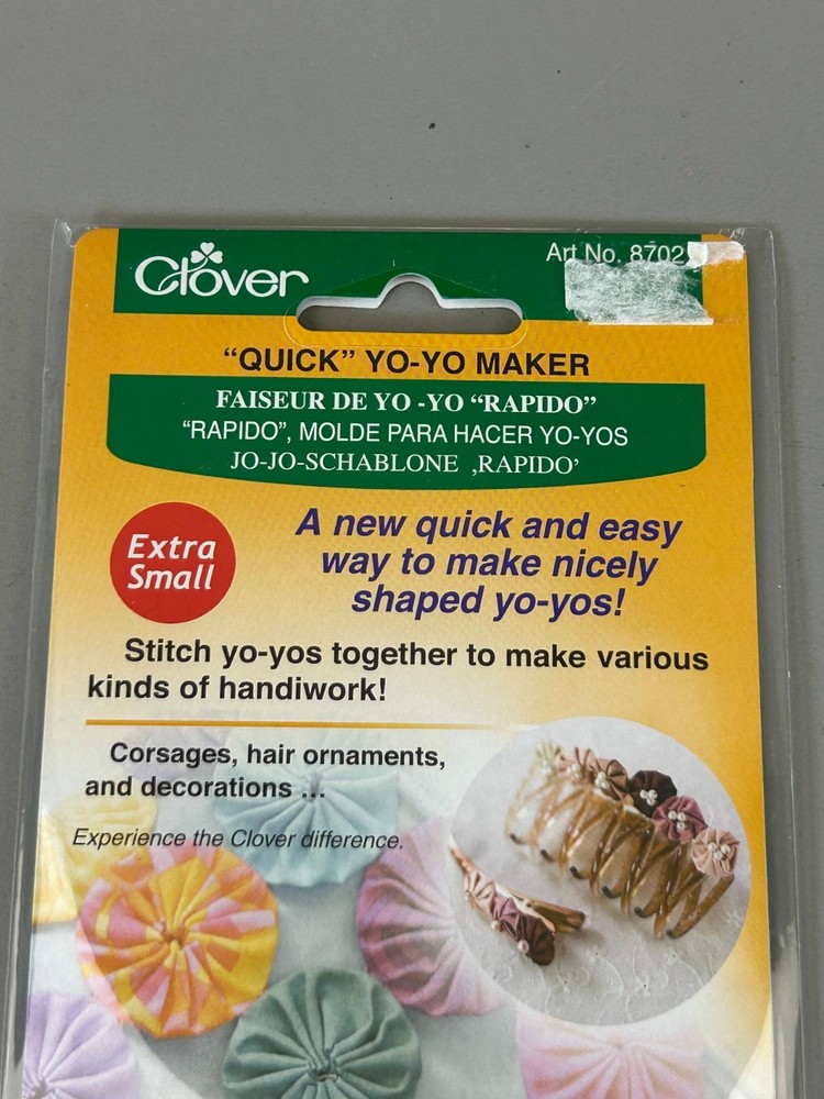 Clover Extra Small Circle Quick Fabric Yo-Yo Maker Tiny #8702 NEW