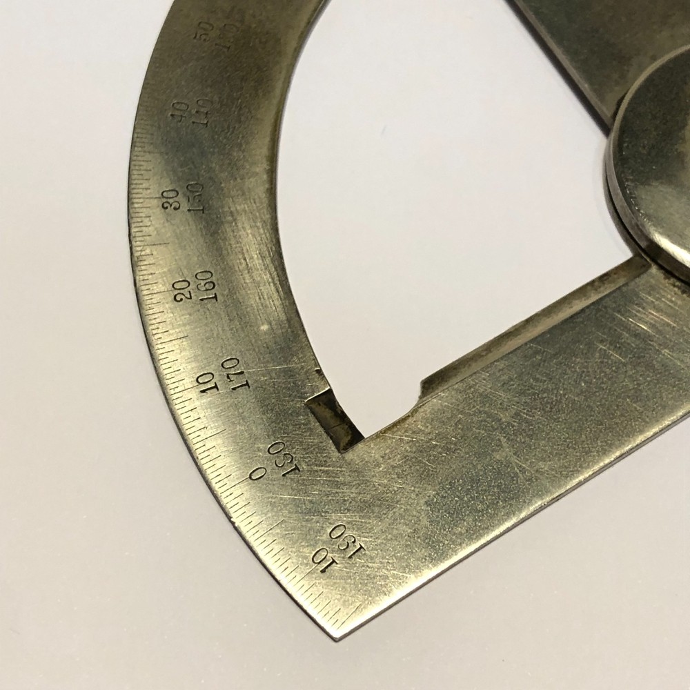 German Silver Protractor Riefler