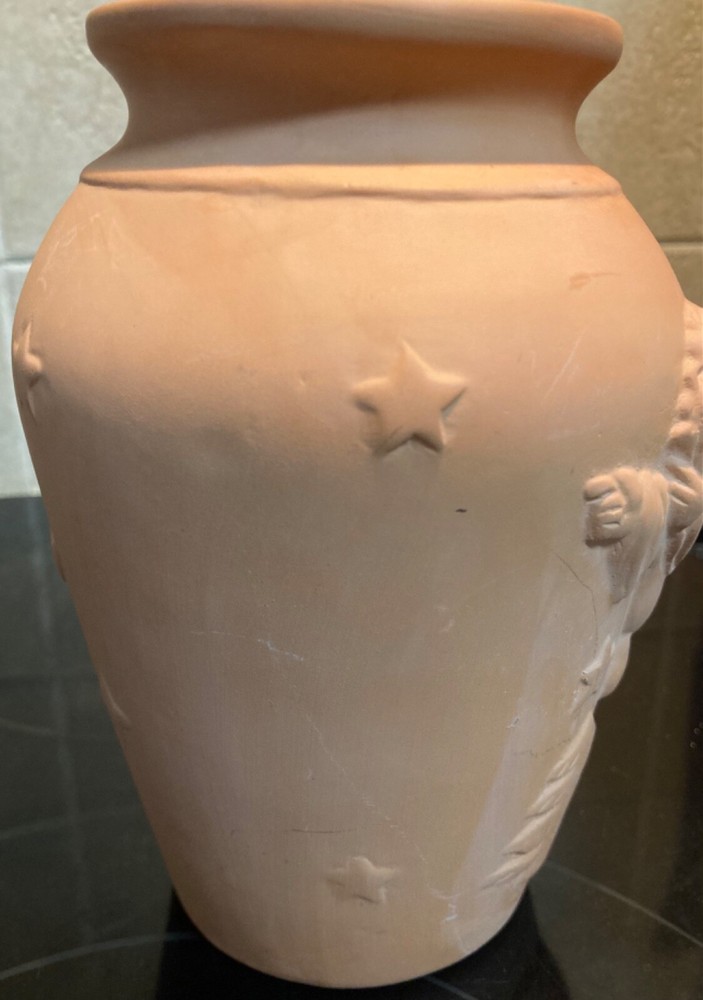 6” Clay Angel Vase